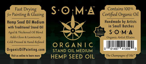SOMA Artist Organics • Hemp Seed Stand Oil Medium • 4oz.