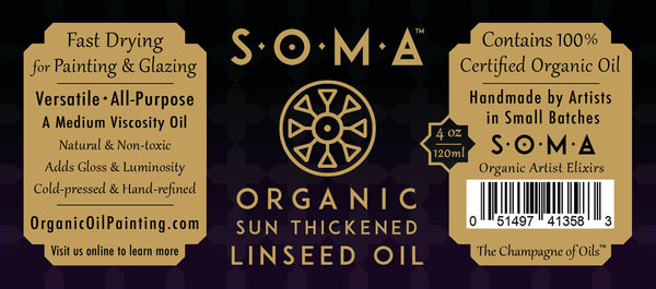 SOMA Organic • Sun Thickened Linseed Oil • 4oz.