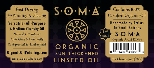 SOMA Artist Organics • Sun Thickened Linseed Oil • 4oz.